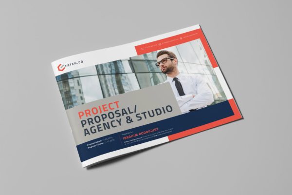 彩色投标招标企业宣传画册设计模板v3 The Proposal Vol.3 – Landscape