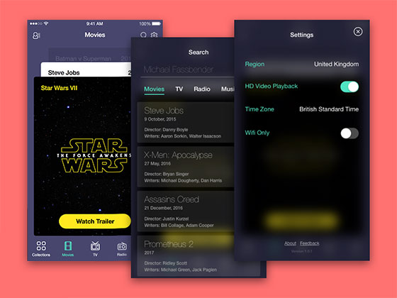 电影发现 App素材之家精选sketch素材