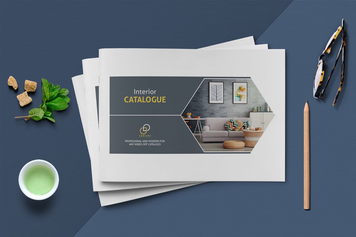 现代简约设计风格横板产品目录设计模板 Modern Catalogue Template插图