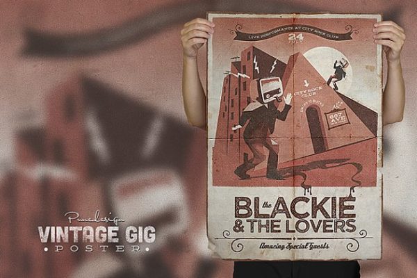 复古复刻版画样式海报模板 Vintage Poster V