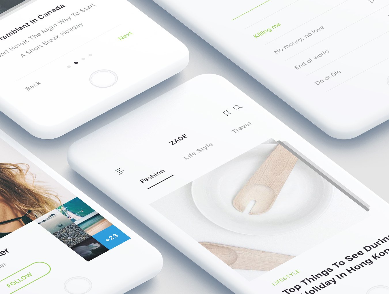 简约大方 APP UI 套件 Zade Mobile App UI KIT [for Adobe XD & Sketch]插图(5)