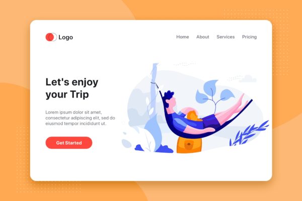 享受您的旅行-旅行主题扁平设计风格素材库精选概念插画v1 Enjoy your trip – Travel flat illustration concept