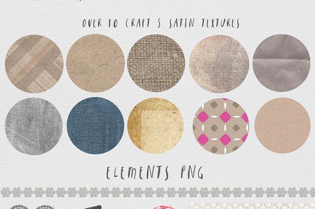 卡通猫布艺拼接图案剪贴画 CATS ON PATCH插图(13)