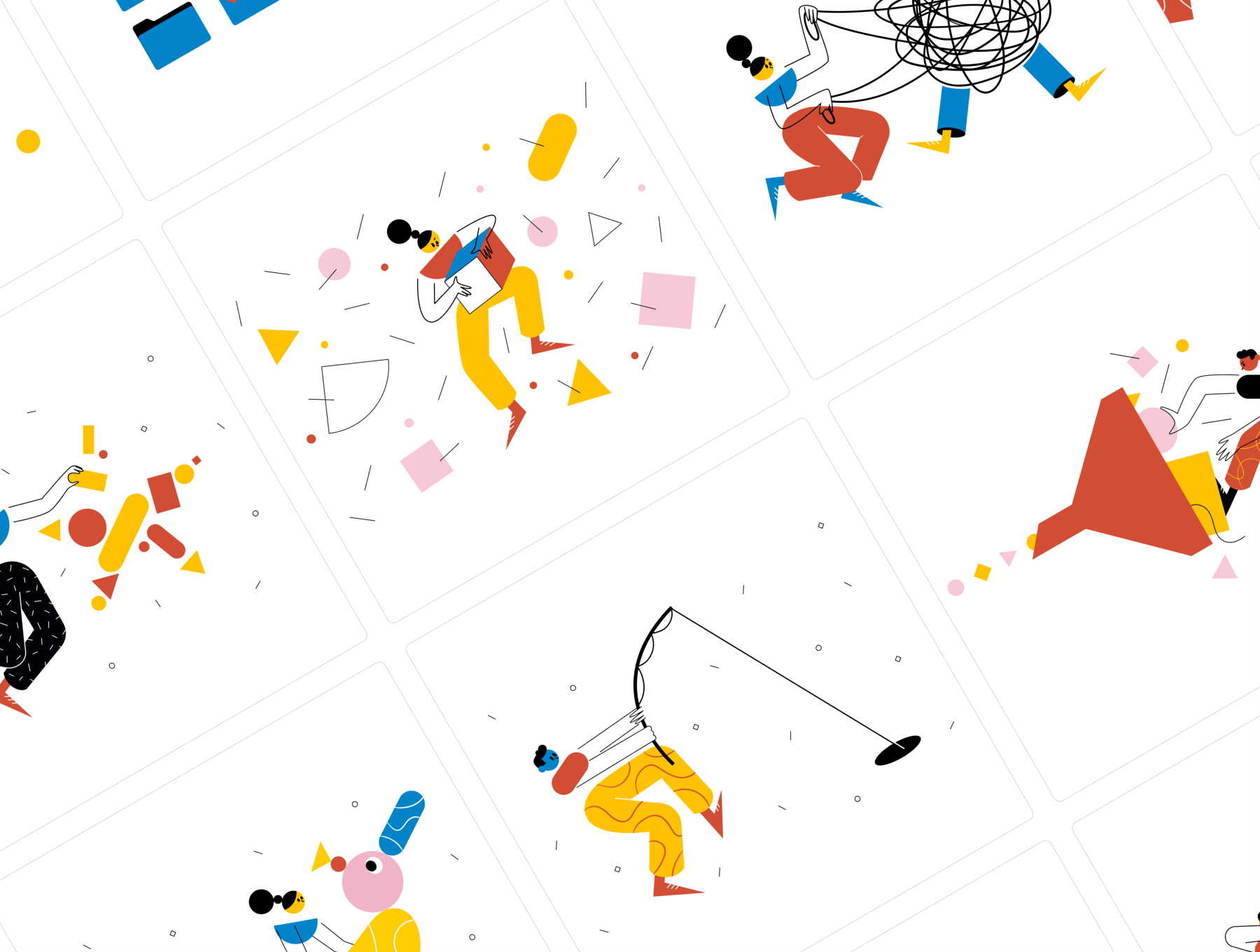 素材库下午茶:多彩人物角色矢量插画素材合集插图(4)