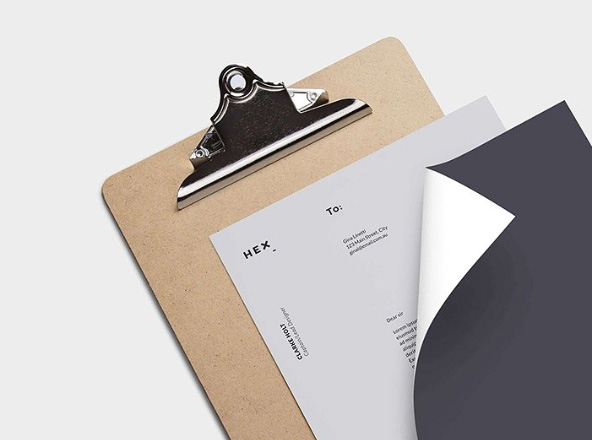 品牌VI设计体系办公用品设计套装 Hex Branding &amp; Identity Print Template