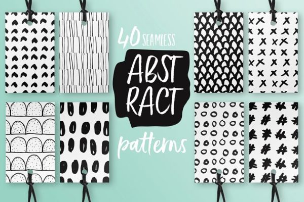 黑白抽象图案纹理 Black &amp; White Abstract Patterns