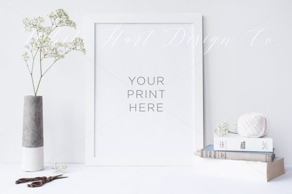 简约画框展示样机模板 Frame mock up – PSD/Jpeg