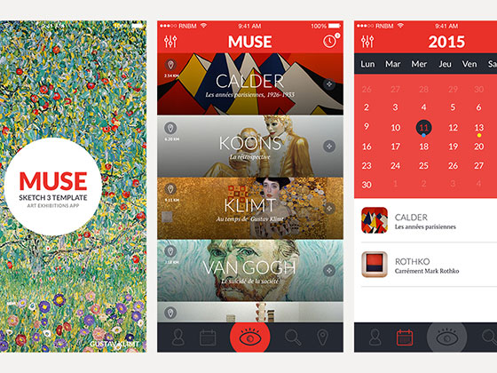 Muse iOS App UI素材之家精选sketch素材