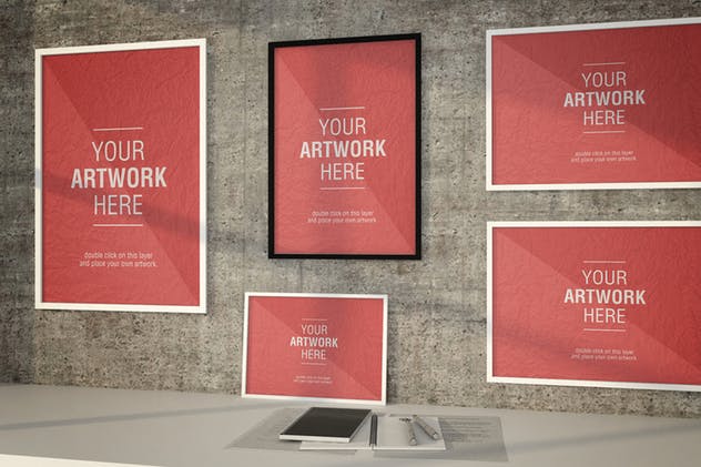 企业文化宣传企业办公场所画框样机 Design Office MockUp插图(8)