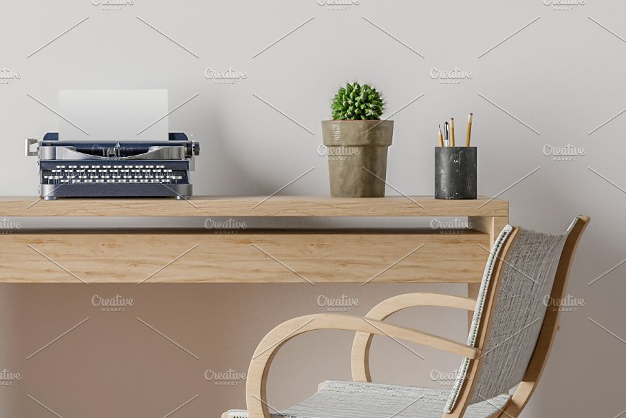 10款室内灯光墙纸墙艺术品场景样机 10 x Simple Interior Backgrounds 01插图(11)