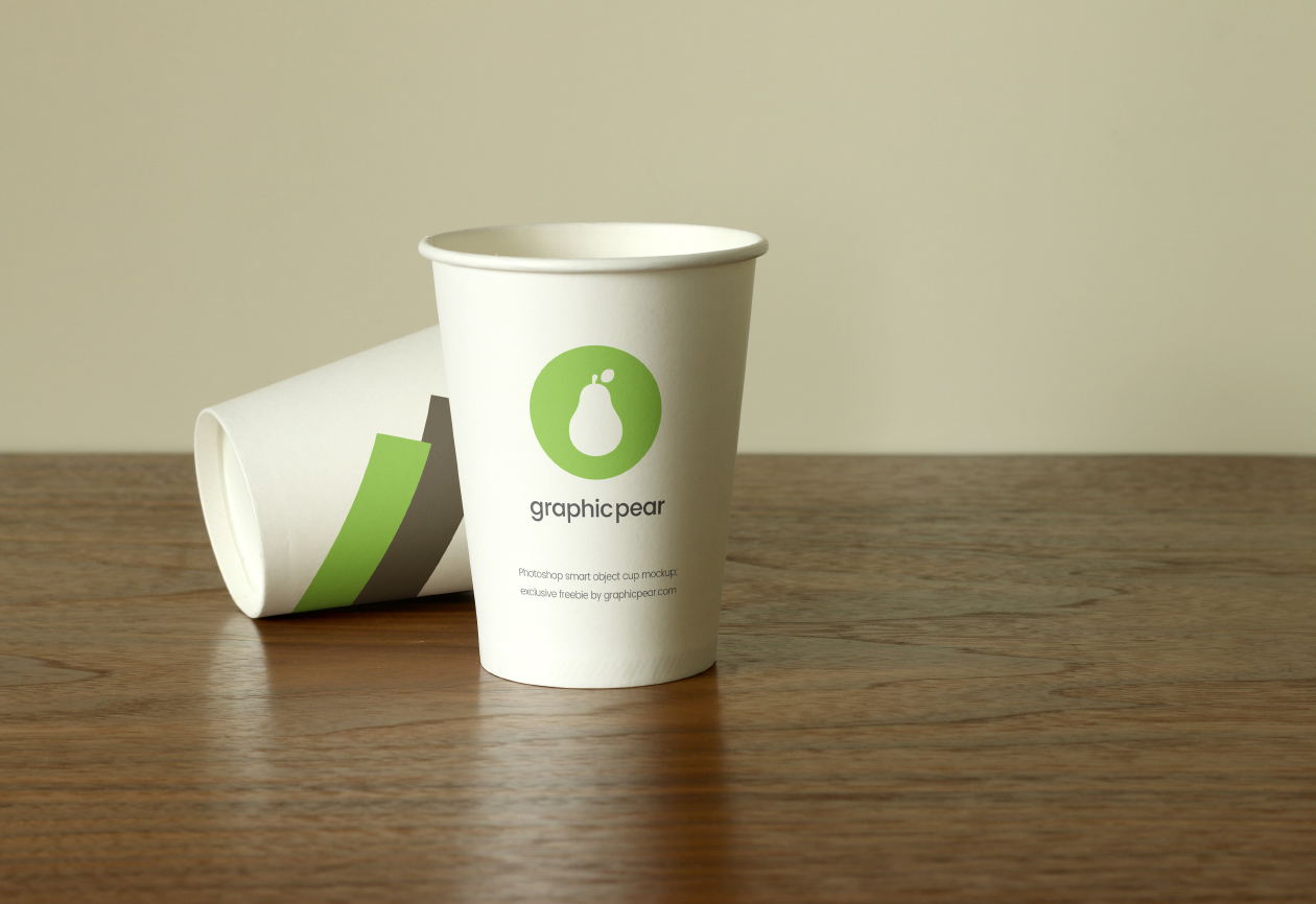 一次性杯子/一次性纸杯设计图样机模板 Disposable Cup Mockups插图(4)