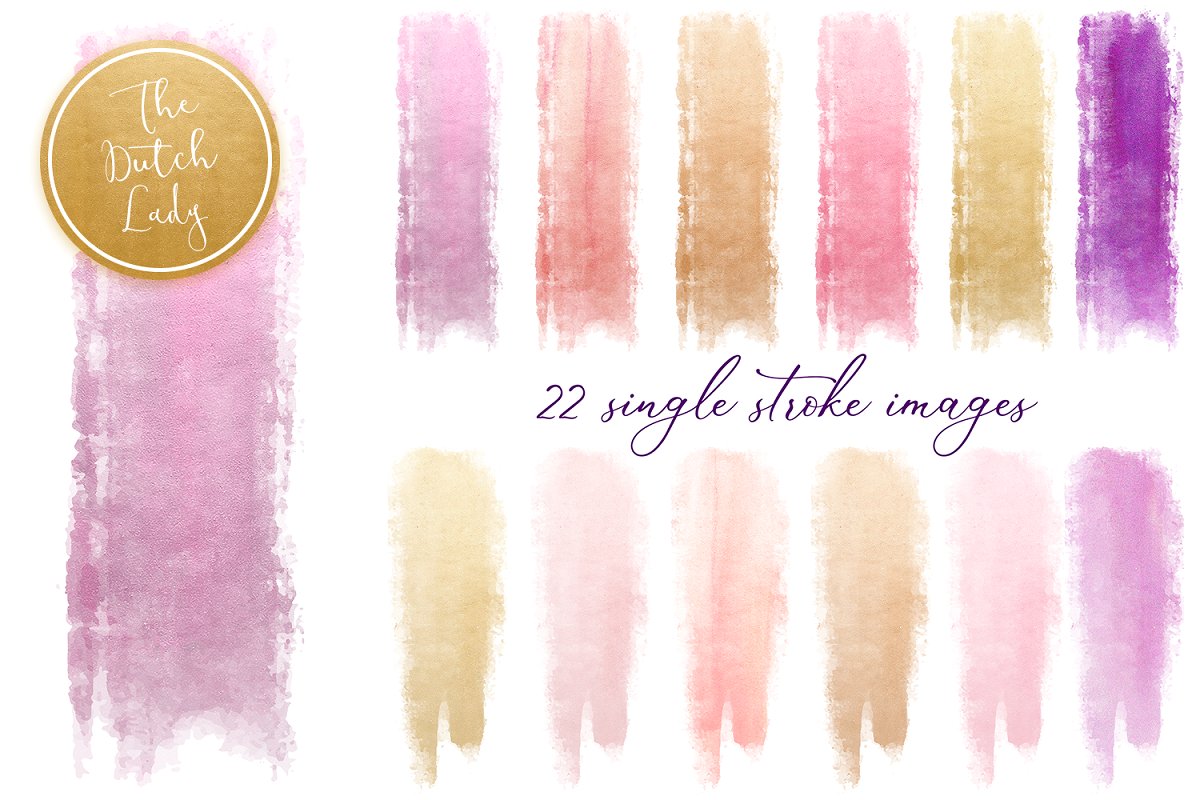 画笔描边闪光粉末效果垂直剪贴画插图(2)