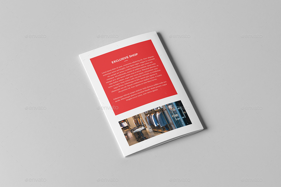 时尚Look Book 4折页A5小册子插图(4)