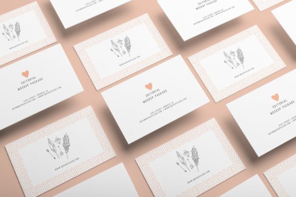 企业个人名片样机模板v4 Business Cards Mockup Vol. 4