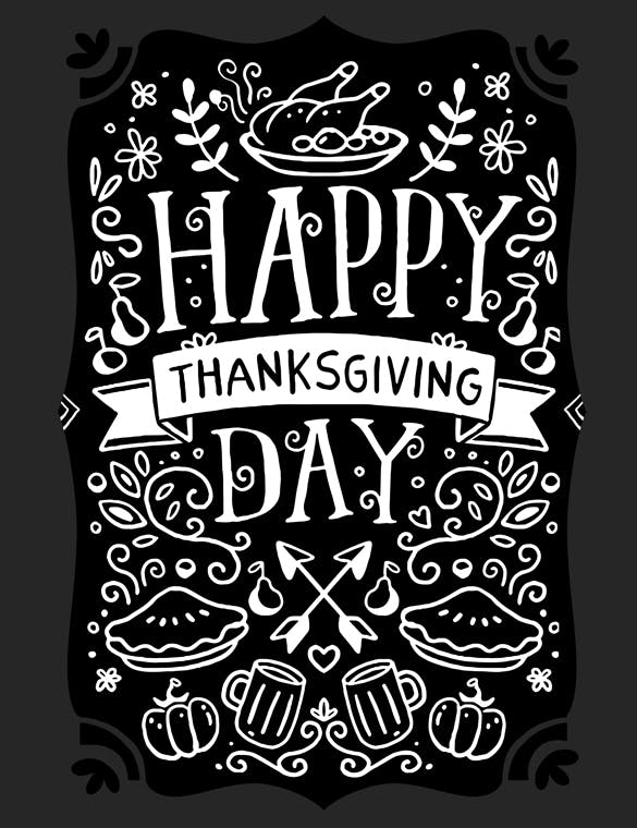 感恩节主题手绘设计矢量图形素材 Hand drawn thanksgiving illustration插图(2)