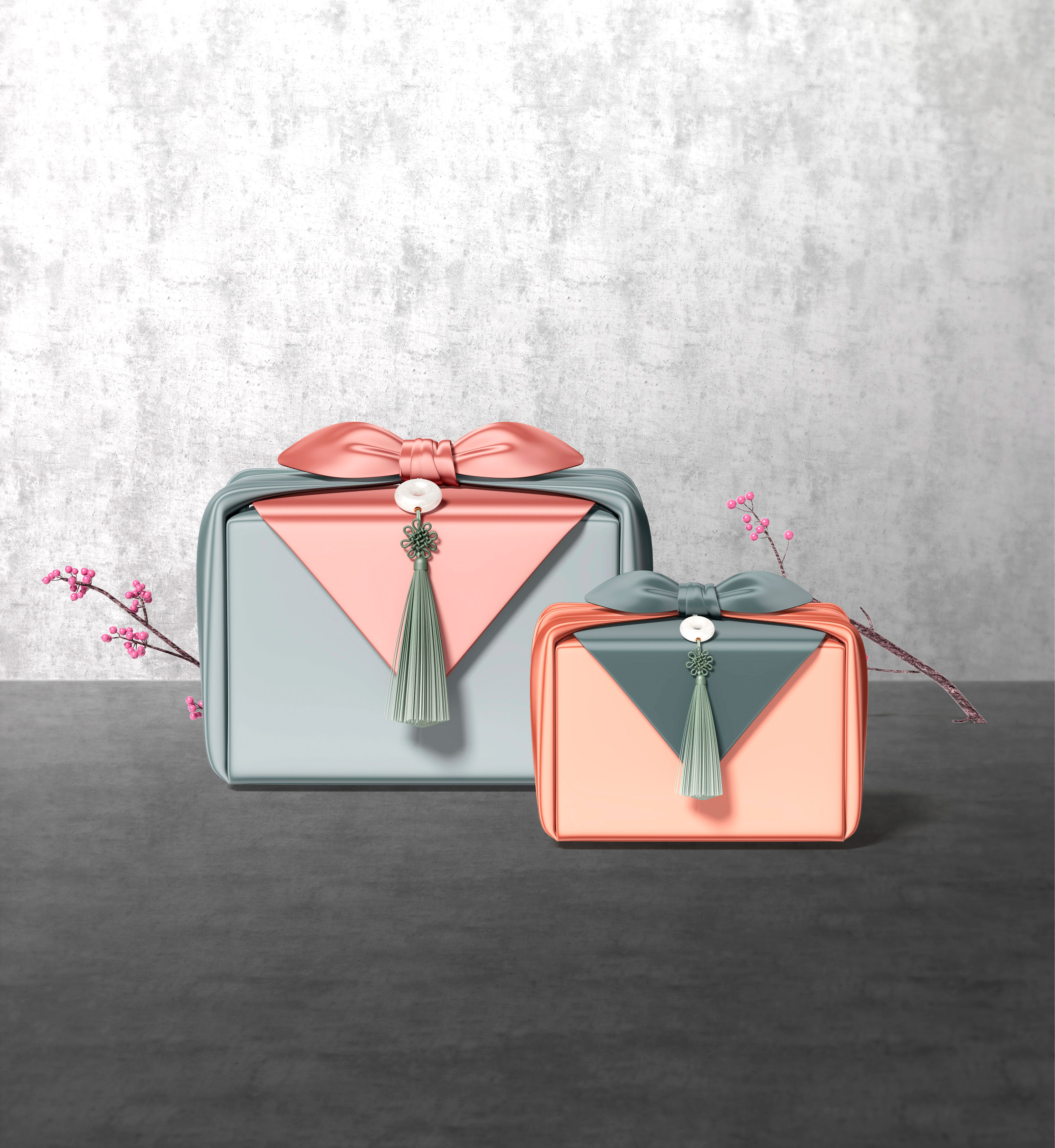 古典韩风秋夕/中秋节礼品海报设计模板[PSD]插图