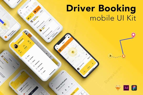 素材库下午茶：功能完整的订车APP UI KIT套装模板下载 [Sketch,Fig]
