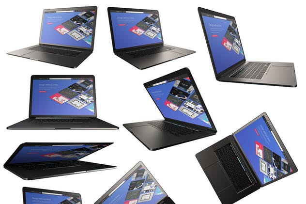 4K高清苹果Macbook Pro笔记本电脑样机套装 4K Mockup Pack | Apple Macbook Pro with Touchbar插图(1)