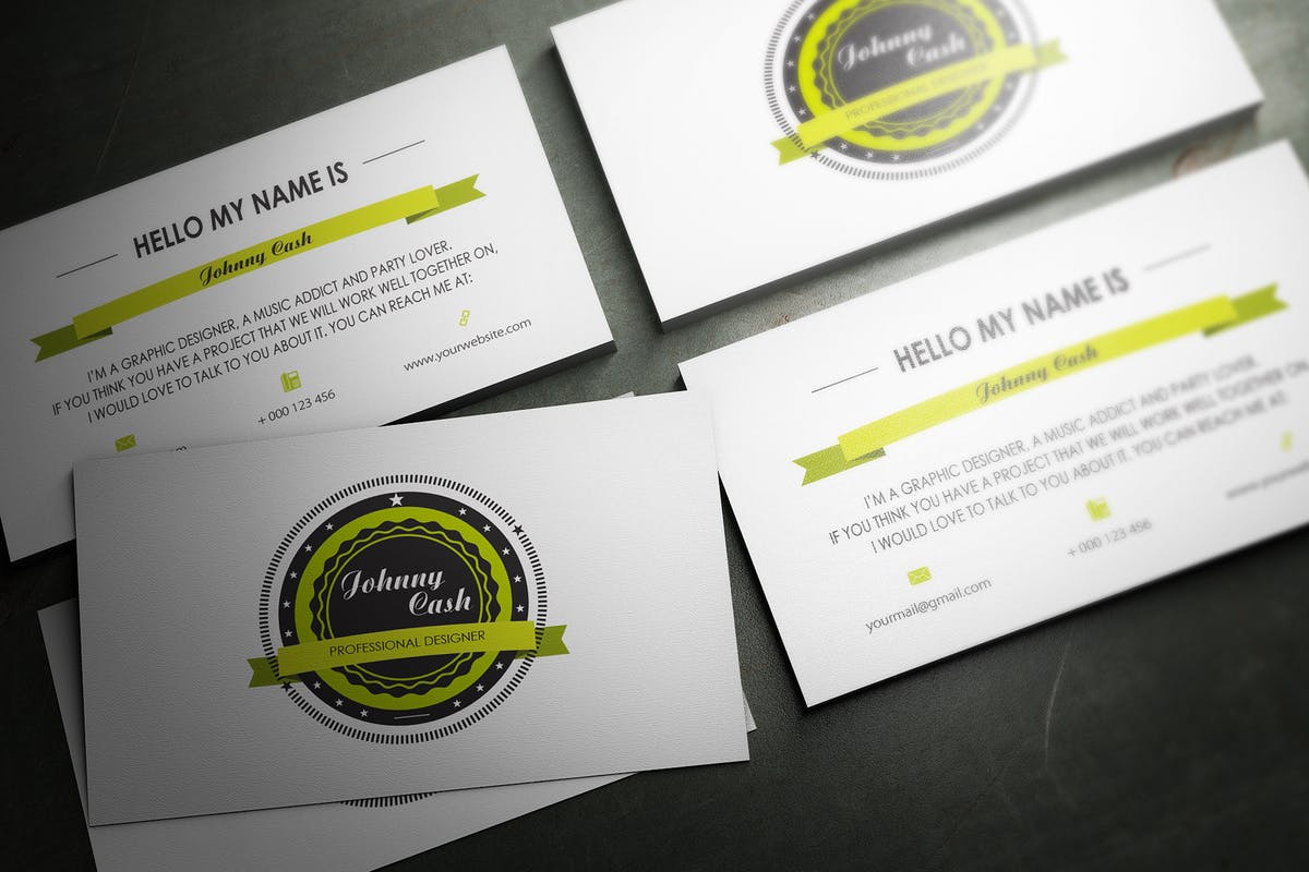 优雅企业名片设计模板 Elegant Business Card Design插图