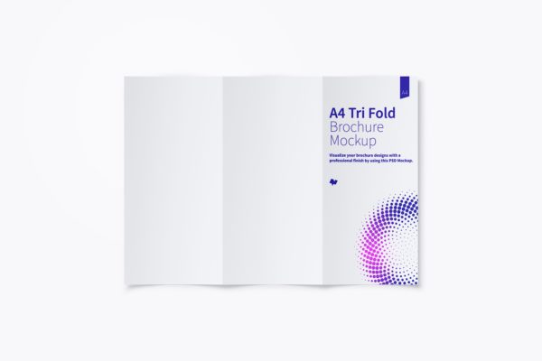 A4纸尺寸三折页传单小册子设计样机03 A4 Trifold Brochure Mockup 03