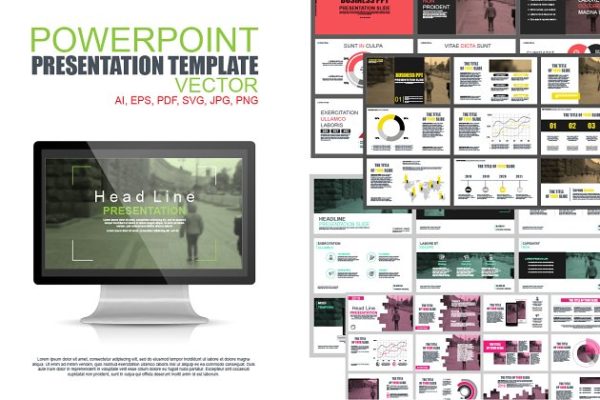 工作汇报数据统计 PPT 模板 Powerpoint Presentation Templates