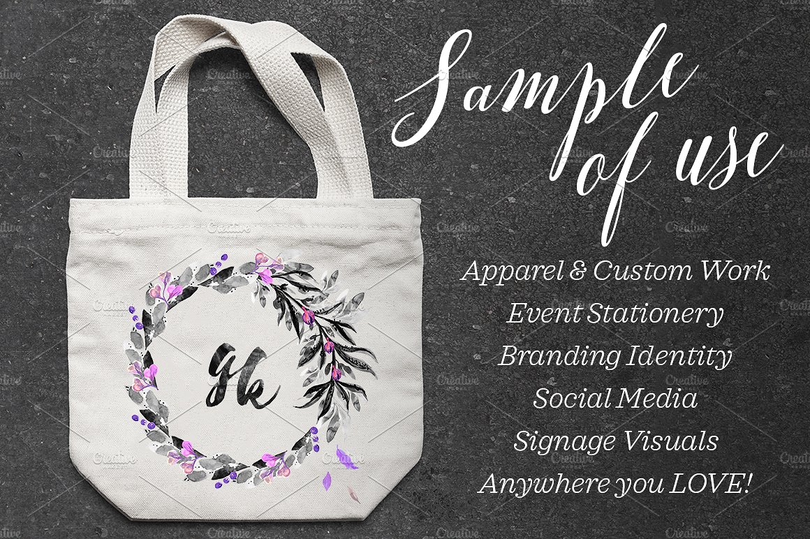 2018流行色爱情情人节手绘元素集合插图(2)