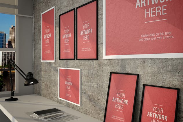 企业文化宣传企业办公场所画框样机 Design Office MockUp插图(13)