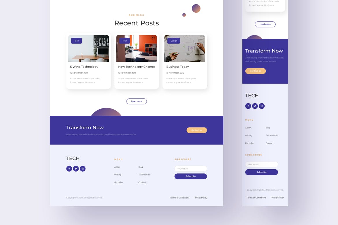 商业技术响应式网站着陆页设计模板[FIG, SKETCH, XD] Business Technology Responsive Landing Page插图(6)
