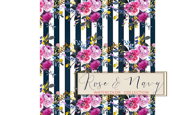 水彩玫瑰牡丹剪贴画 Watercolor Roses Peonies Clipart插图(15)