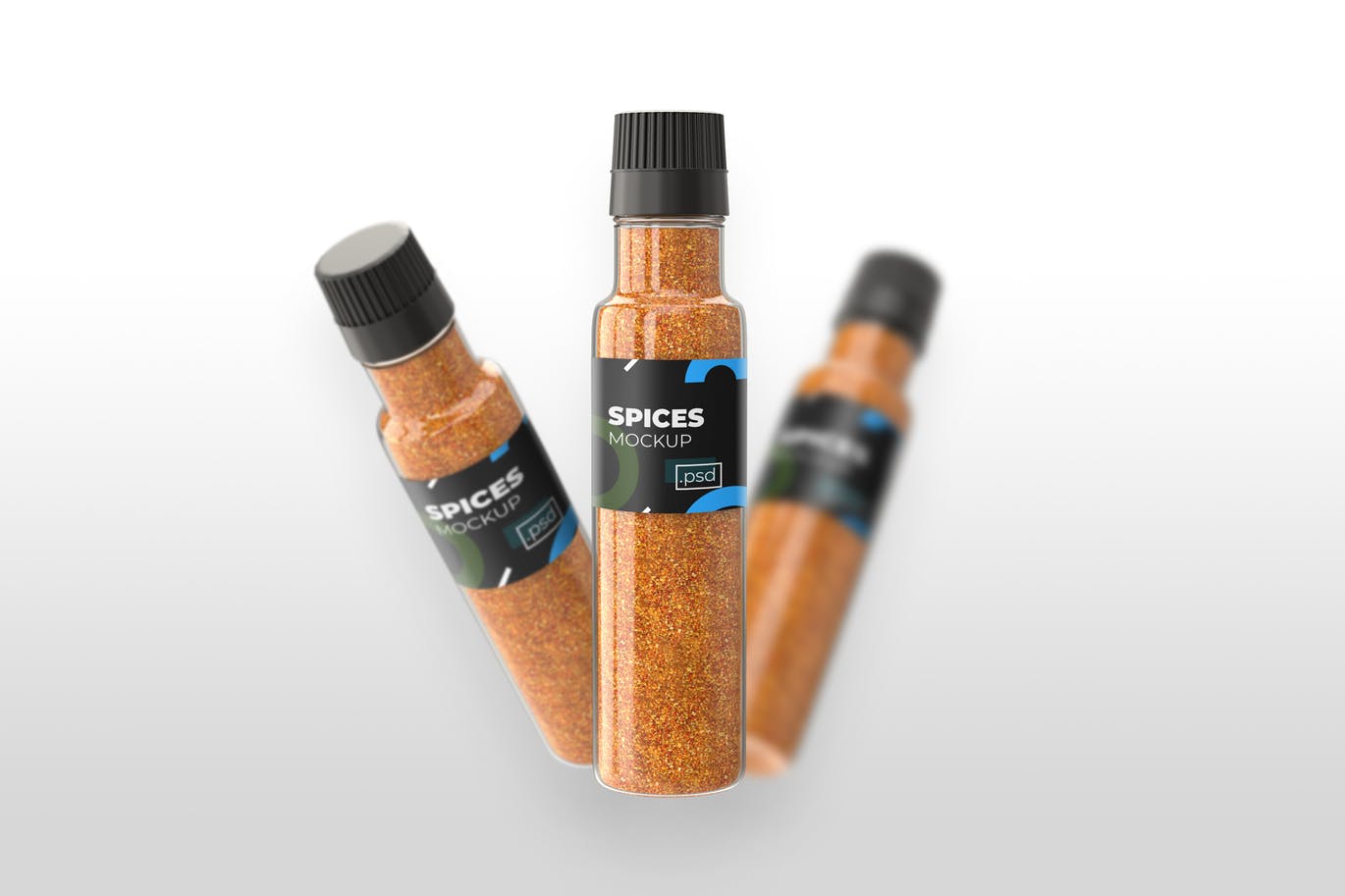 厨房用品香料瓶外观设计素材库精选 Realistic Spices Bottle – Mockups插图