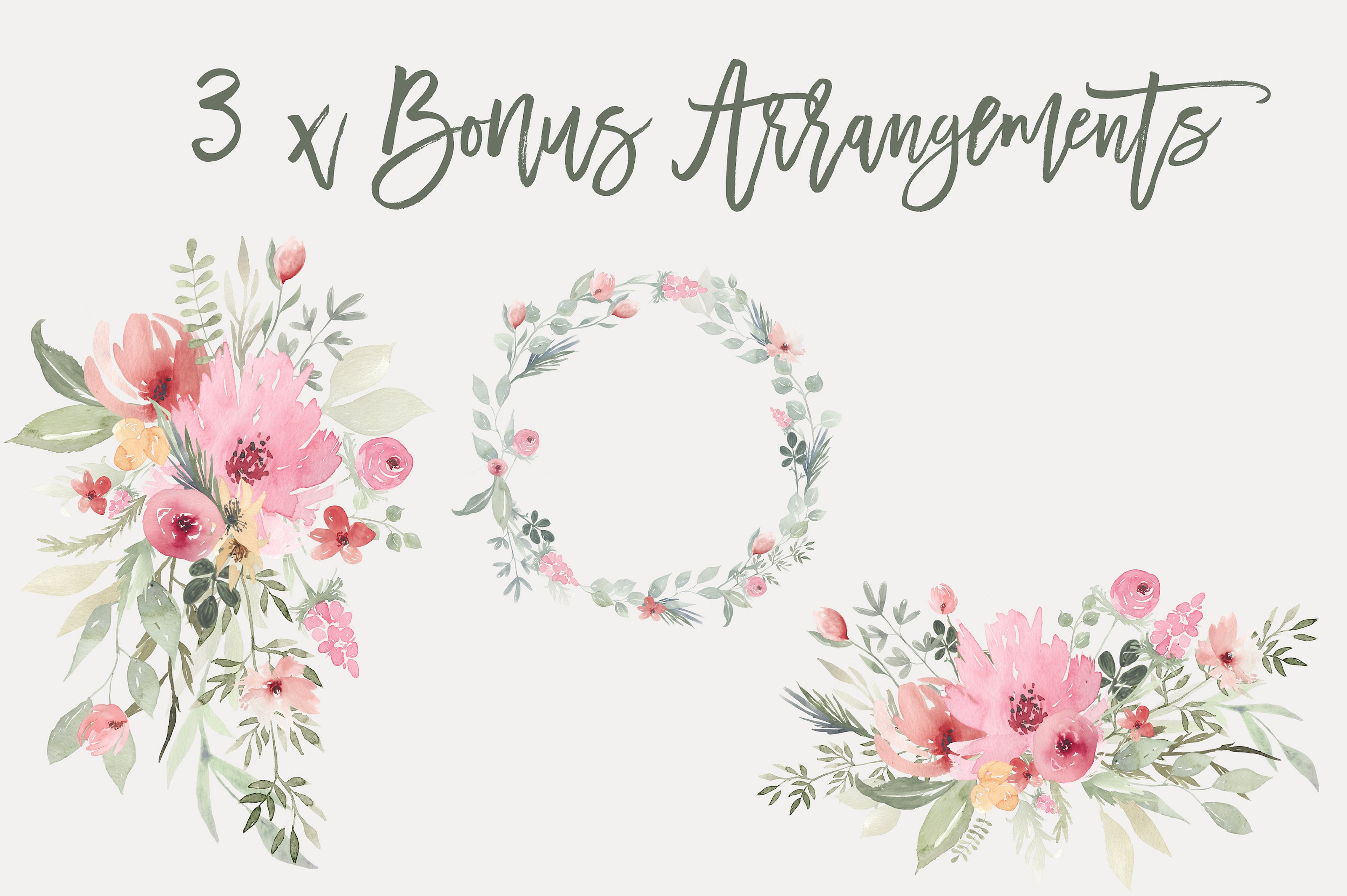 淡雅水彩剪贴画合集[1.52GB] Watercolor Clipart Bundle插图(17)