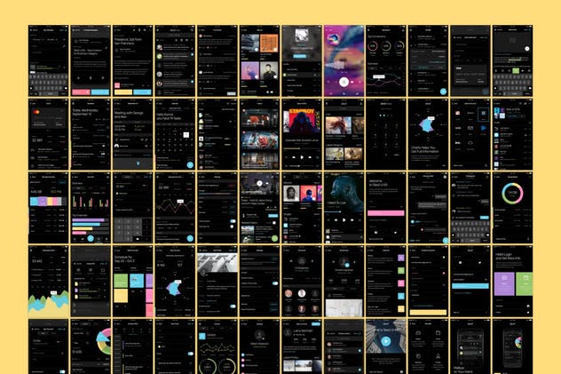 数据信息统计分析类应用设计UI套件 Sked Mobile UI Kit插图(5)