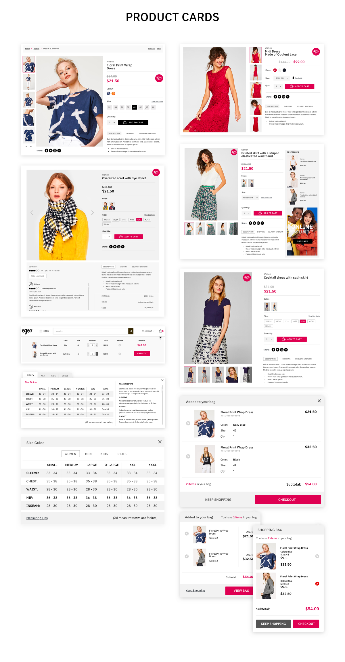 素材库下午茶：时尚的带详细规范的网页模板套装下载[Sketch,PSD,XD,Fig]插图(6)