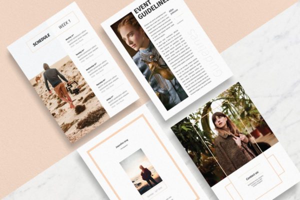 活动邀请信函创意设计模板 Clara – A4/A5/Letter