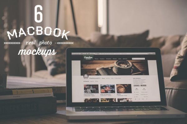 在家办公场景Macbook样机模板 "In the house I" mockups