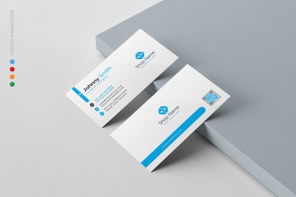 科技蓝企业素材库精选名片模板 Business Card