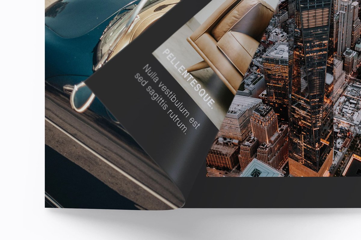 方形三折页宣传册样机插图(1)