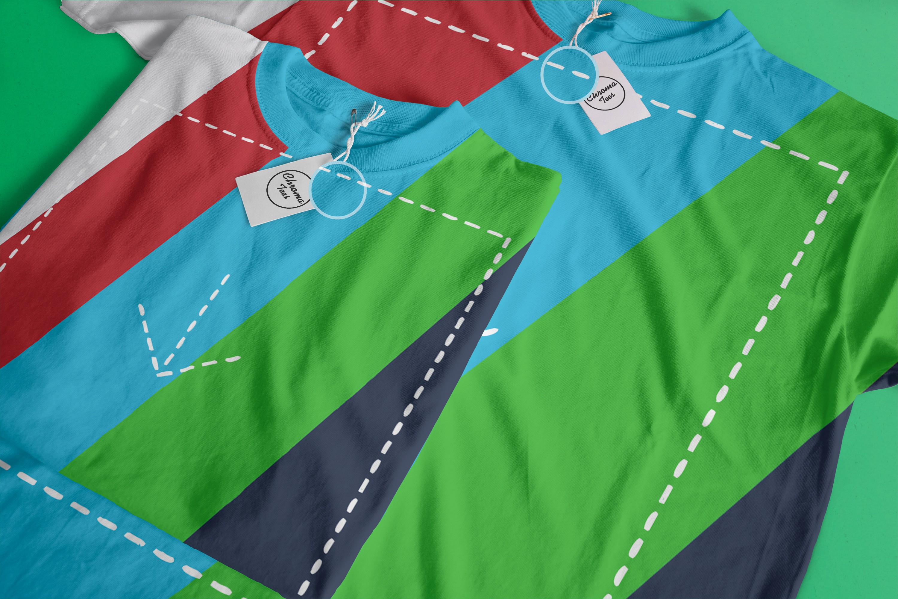 T恤印花图案设计效果图样机模板01 T-Shirts Mockup 01插图(1)