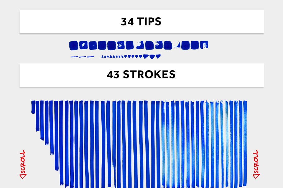 蓝色记号笔笔画纹理 TRUE BLUE MARKER TEXTURES插图(3)