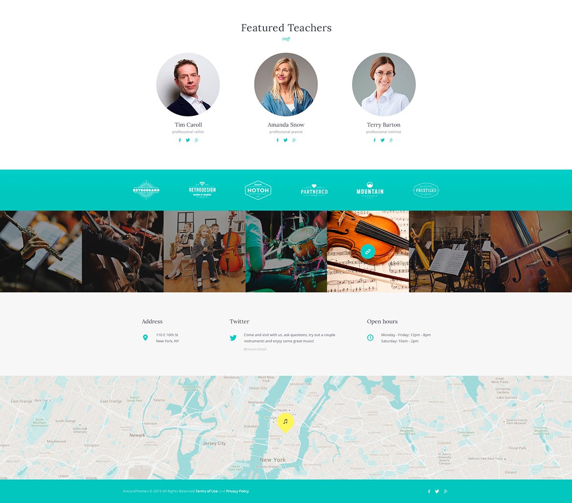 音乐培训机构学校网站设计PSD模板 Melody插图(3)