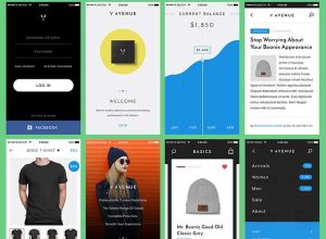 时尚服饰电商 APP 模板-V Avenue Freebie