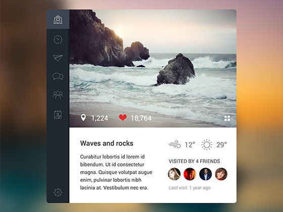 位置信息小部件素材之家精选sketch素材