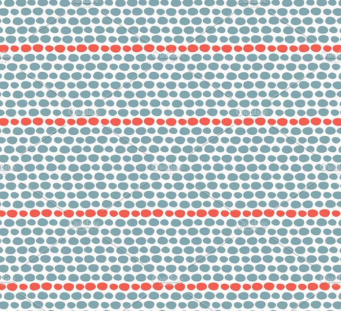 手工绘制樱桃色和黄昏色圆点图案素材 Hand Crafted Dots in Cherry & Dusk插图(1)