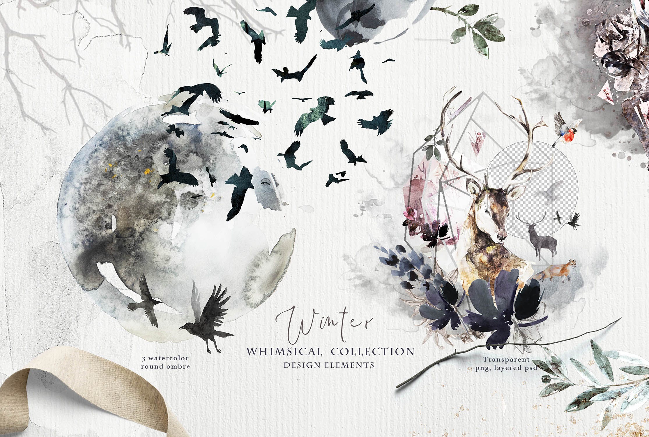 高品质梦幻水彩矢量插画素材大合集[1.88GB] Fantasy illustrations “Once in the dream”插图(12)