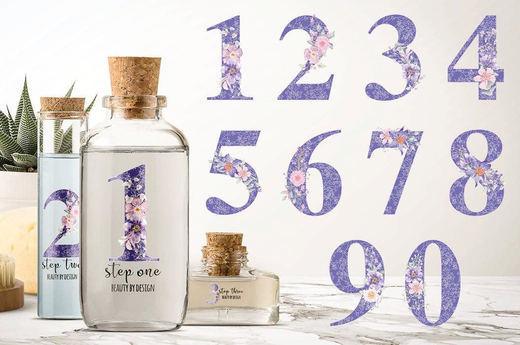 紫色梦幻水彩花卉图案设计素材包 Purple Dreams Watercolor Design Set插图(9)