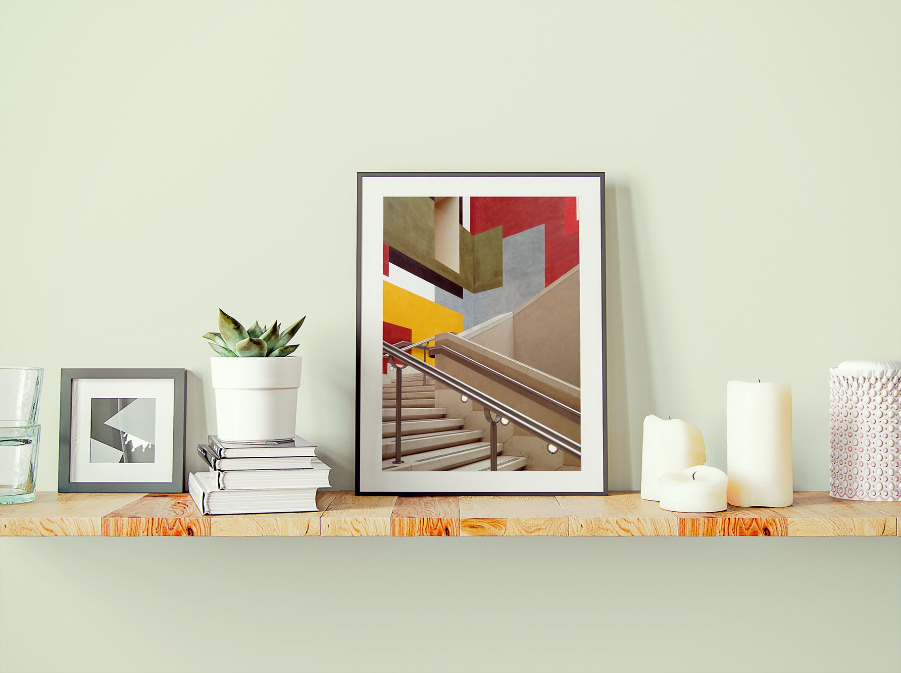 室内海报张贴效果图样机素材库精选v3 Poster Frame Mockup v3插图(1)