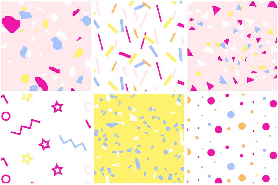 派对主题无缝图案纹理 Party Seamless Vector Patterns插图(4)