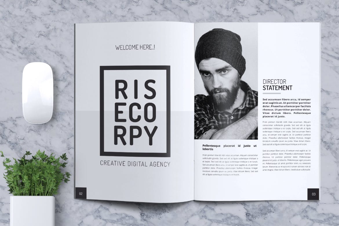 创意企业宣传册设计模板素材v32 Creative Brochure Template Vol. 32插图(2)