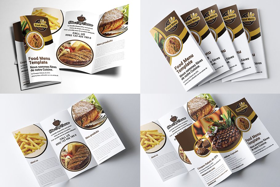 40款西式饮食菜单传单模板合集 Restaurant Menu Bundle插图(7)