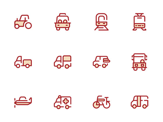 30 枚迷你运输工具图标素材之家精选sketch素材